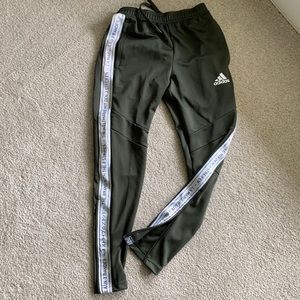 Adidas dark olive track pants!